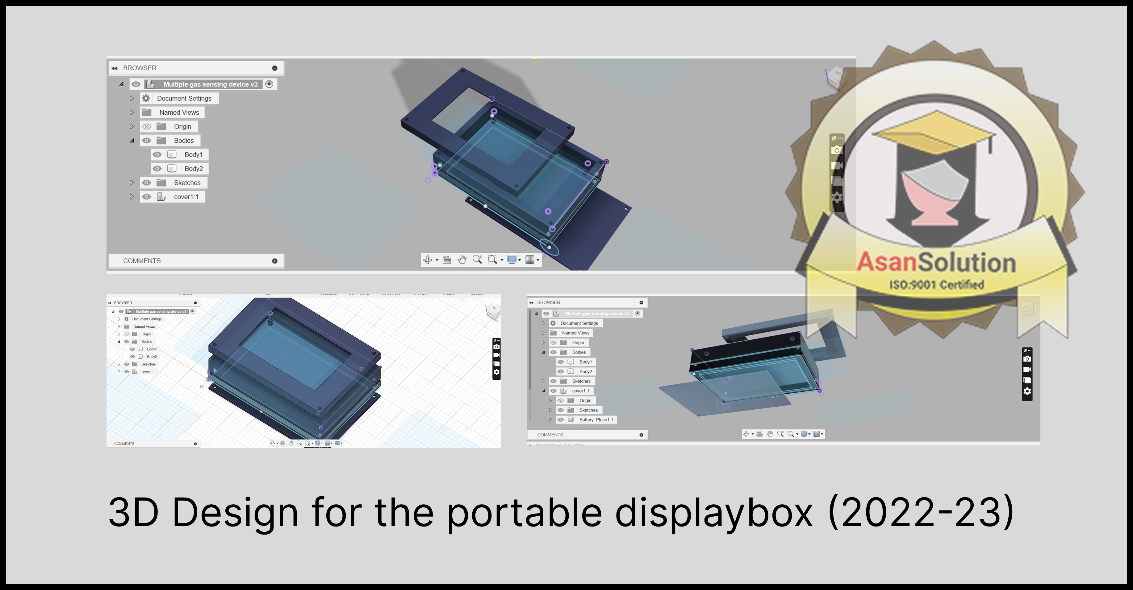 3D AutoCAD Design for Portable Display Box (2022–23)