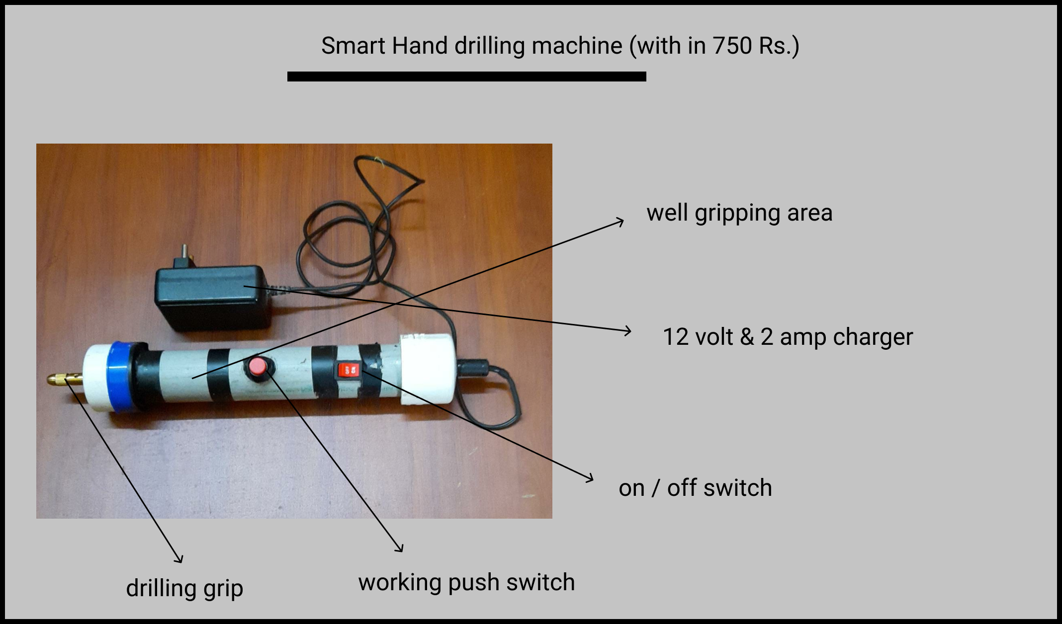 Low-Cost Handmade Portable Drilling Machine